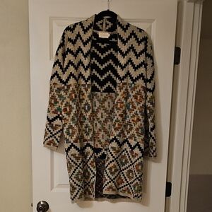 Dreamers Black and Multi Colors Knit Sweater